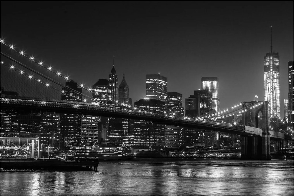 A New York-i Brooklyn-híd képe (90x60 cm)