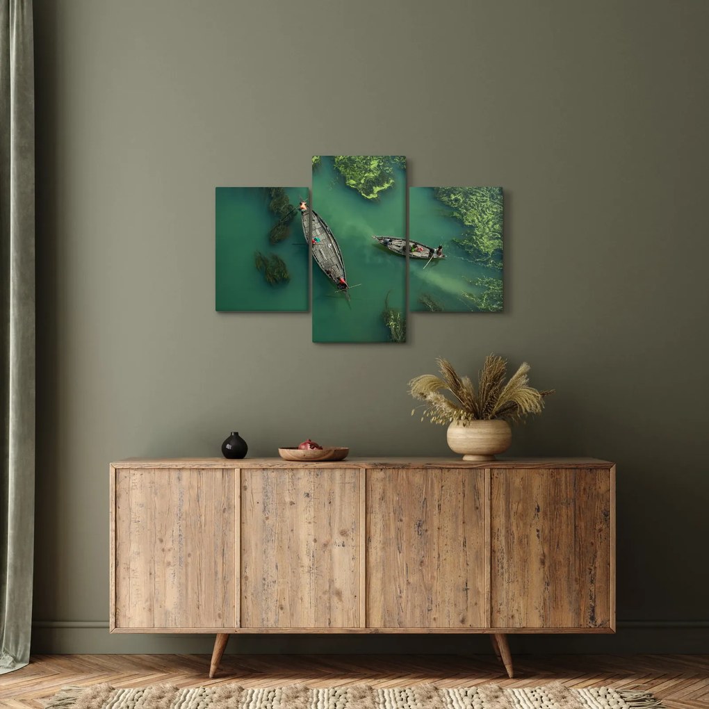 Kép - Horgászok a folyón (90x60 cm)