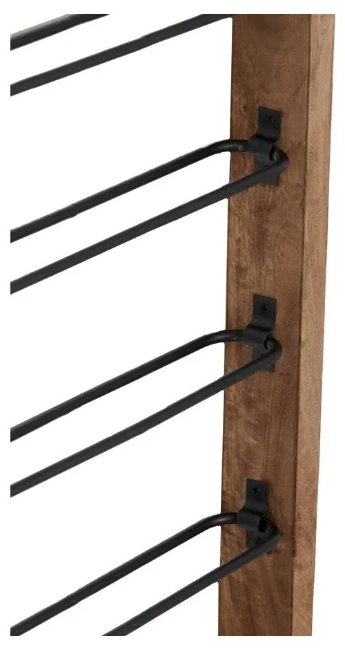 Barna fali bortartó polcos állvány, palackok száma 8 Sorrento – Light & Living