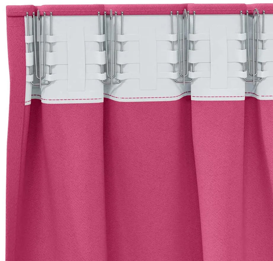 Függönyök 2 pcs Fényes rózsaszín 140x140cm Poliészter