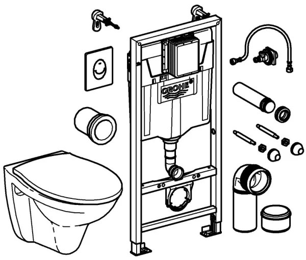 GROHE 39192000 - 4 az 1-ben szett SOLIDO 1,13 m durofehér