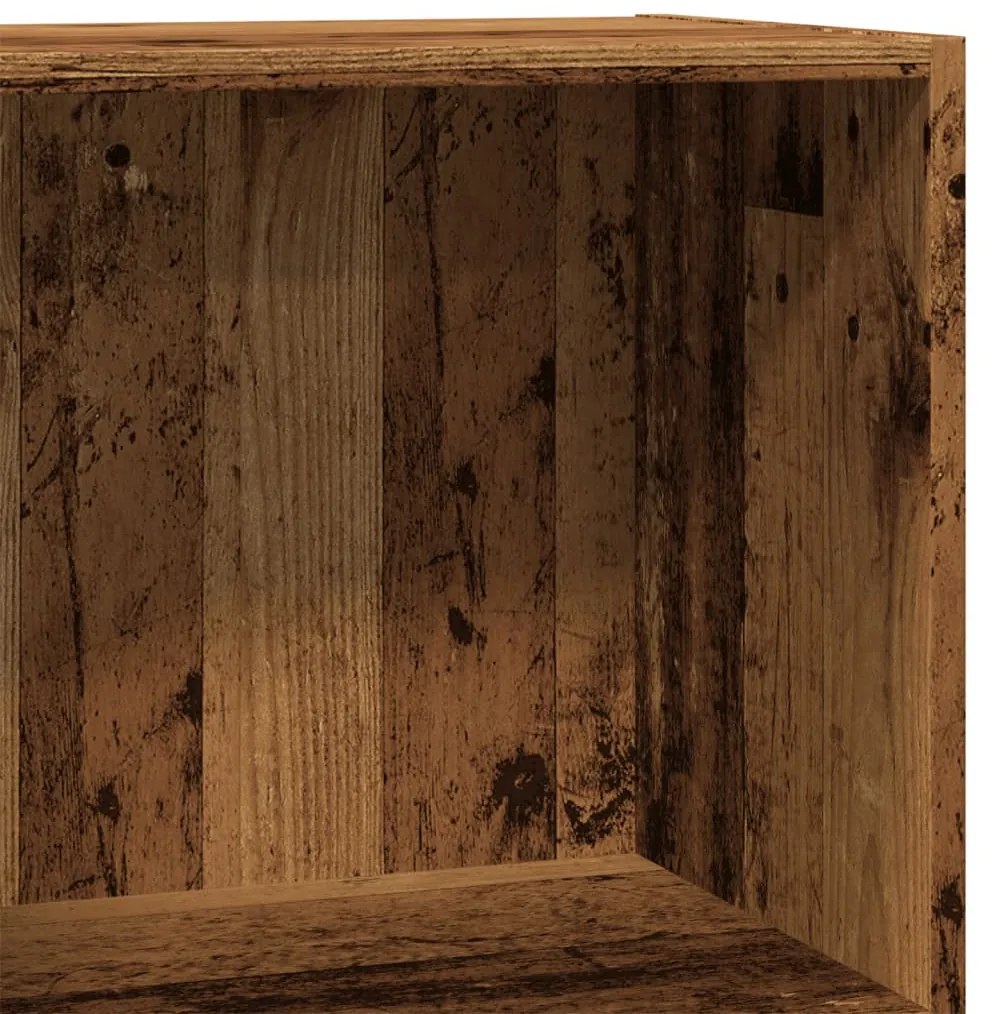 antik fa színű szerelt fa könyvespolc 40 x 24 x 76 cm