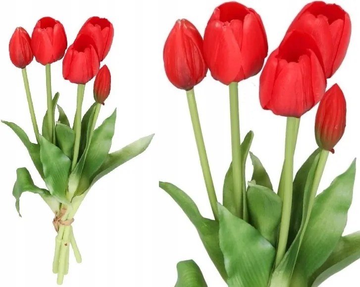 Tulipán Csokor Tulipán Gumírozott Gumi Szilikon, Mint Az Élő