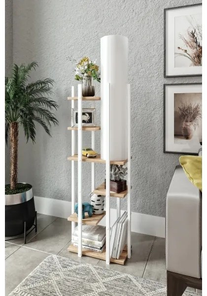 Állólámpa polcokkal VOGUE 1xE27/40W/230V 160 cm fehér