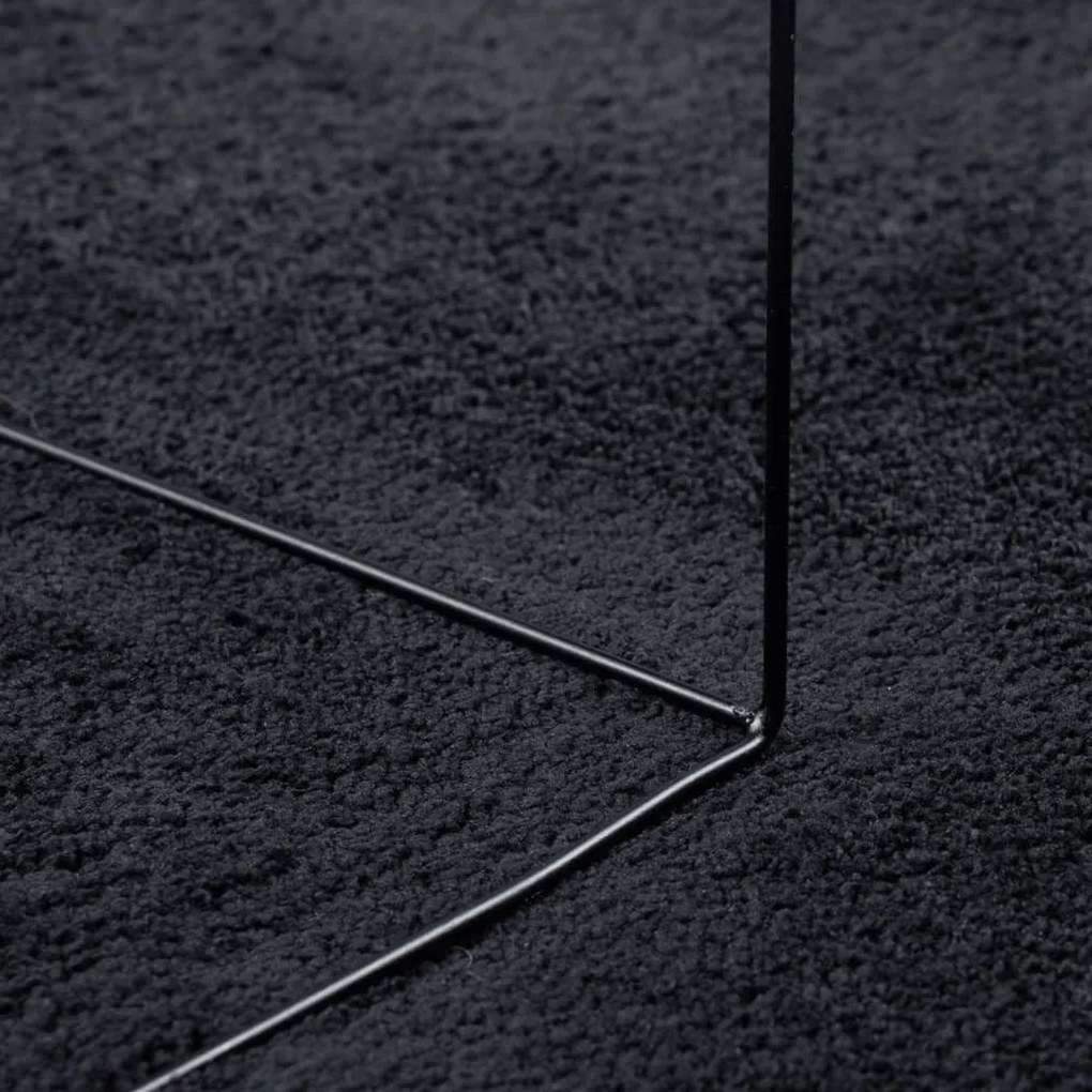 OVIEDO fekete rövid szálú szőnyeg 200 x 200 cm