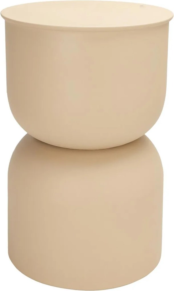 Bézs Homokszínű Oldalsó Kiegészítő Asztal, Virágtartó Állvány Nappaliba H46 CM