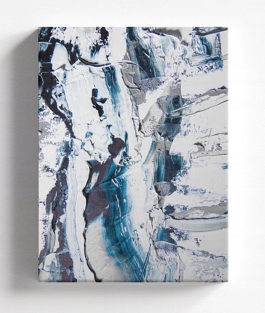 Vászonkép 60x80 db Absztrakt festék akvarell foltok fehér C035