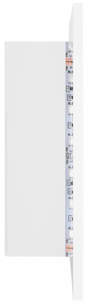 fehér akril LED-es fürdőszobaszekrény tükörrel 40 x 12 x 45 cm