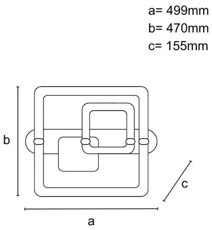 LED Dimmelhető mennyezeti lámpatest LED/140W/230V 3000-6500K + távirányító