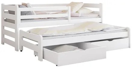 Gyerekágy 90 cm Palkana (fehér)  (ágyráccsal) (tárolóhellyel). 1103334
