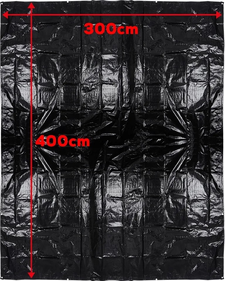 Redcliffs Sátorponyva, 3 x 4 m, fekete, 3 x 4 m