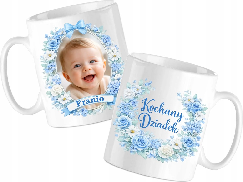 Személyre szabott bögre Az Ön Nyomtatása Név Fotó Nagypapa Ajándék