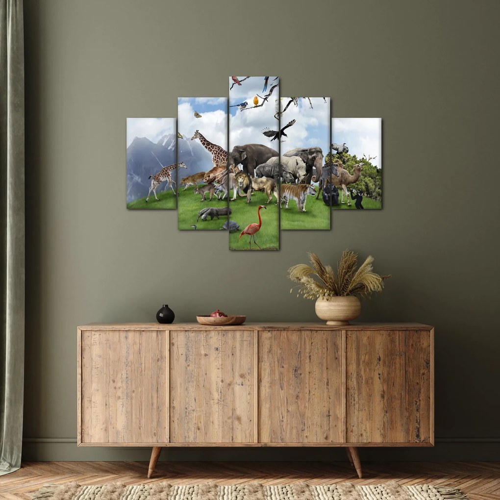 Kép - állatok a szigeten (150x105 cm)