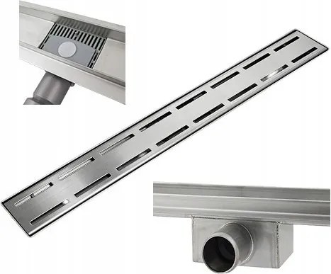 Lineáris Padlóösszefolyó Zuhanyszifonnal Rozsdamentes Acél 110CM