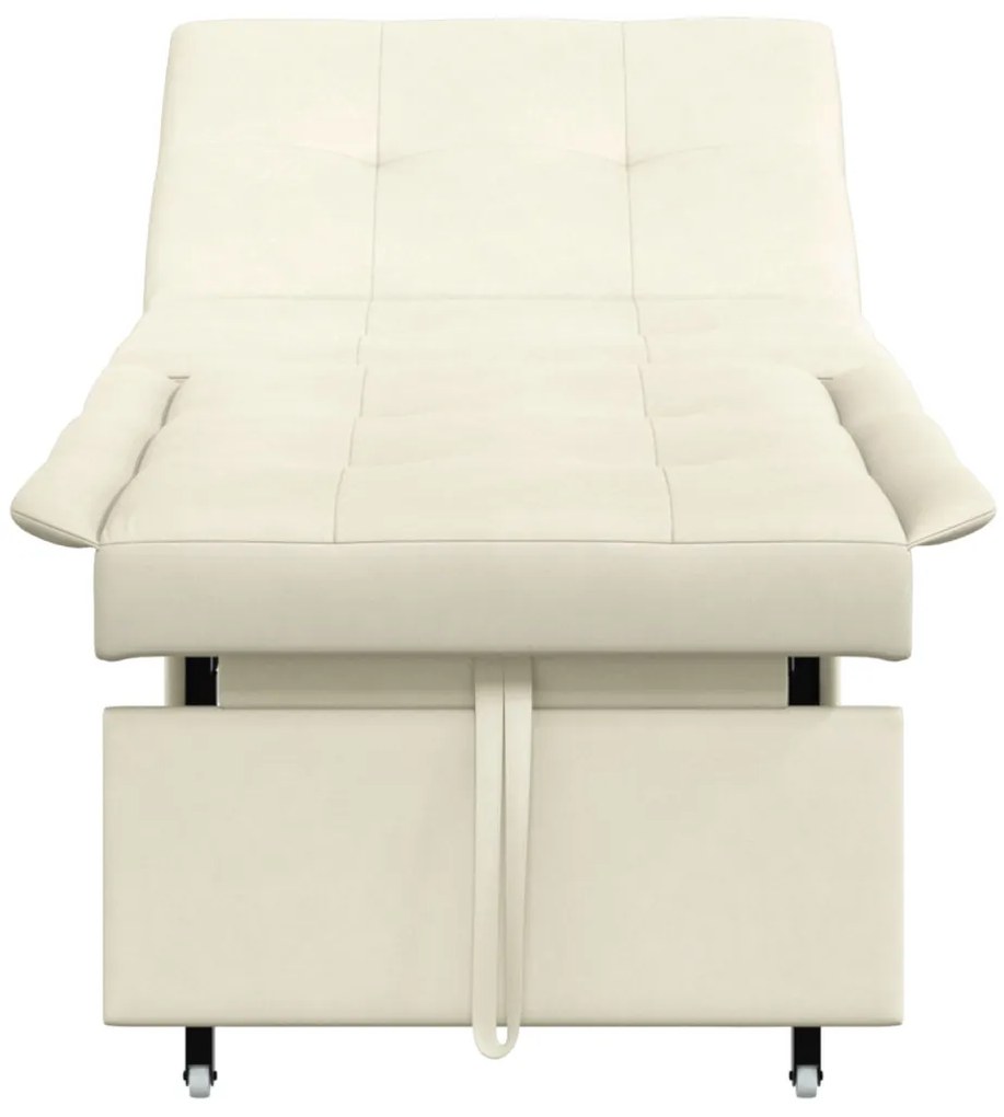 Kanapéágy Krém 67 x 194 x 38 cm Bársony