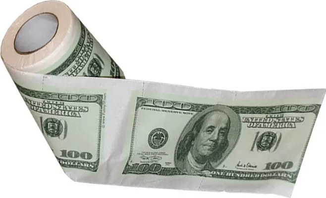 ONE DOLLAR Toalettpapír amerikai dollár motívummal