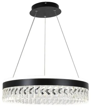 LED dimmelhető csillár zsinóron LED/90W/230V 3000-6500K fekete + távirányítás