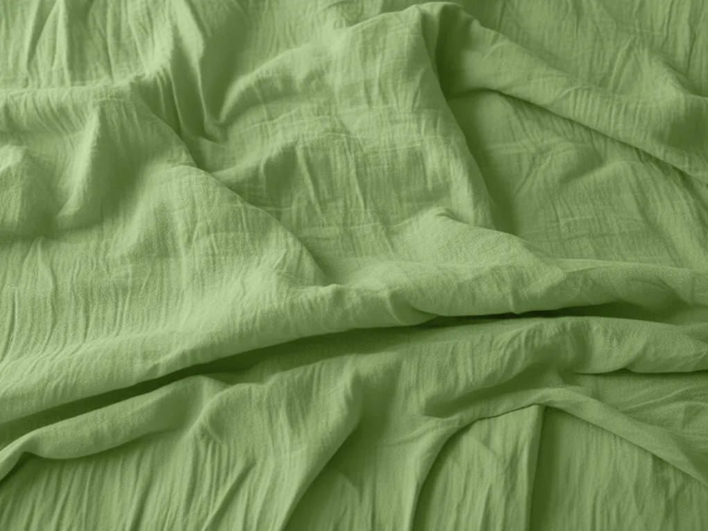 Musselin ágyneműhuzat MUSSARI világoszöld Ágyneműhuzat mérete: 70 x 90 cm | 140 x 200 cm