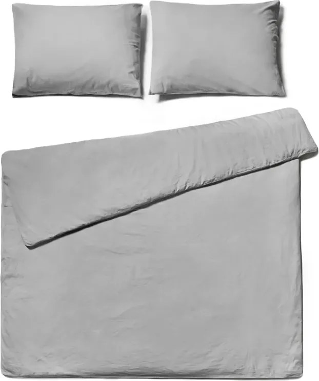 Pamut ágynemű CALMORA világosszürke Ágyneműhuzat mérete: 2 db 70 x 90 cm | 200 x 220 cm