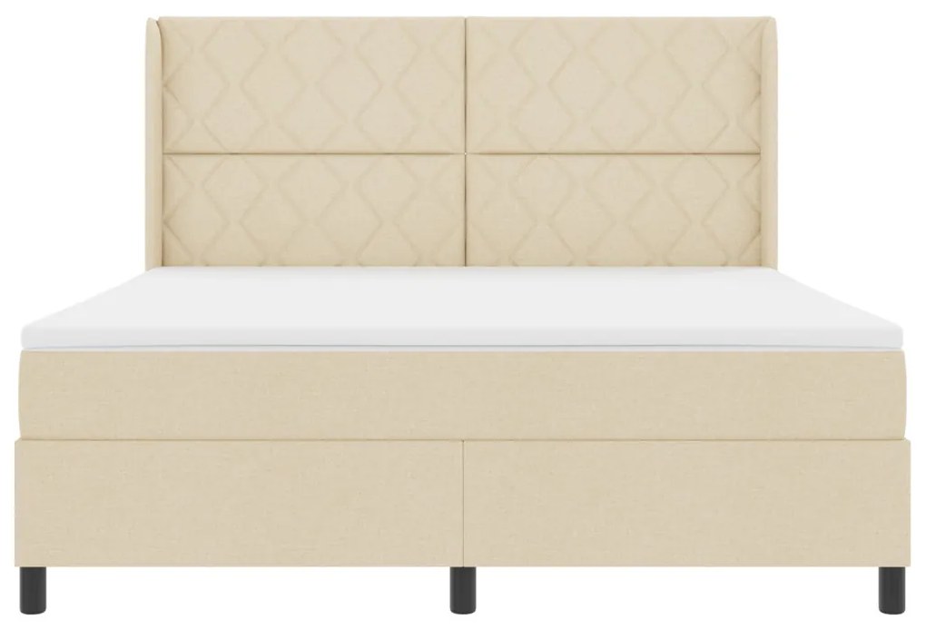 Boxspring ágy matraccal - Krém 180x200 cm Szövet