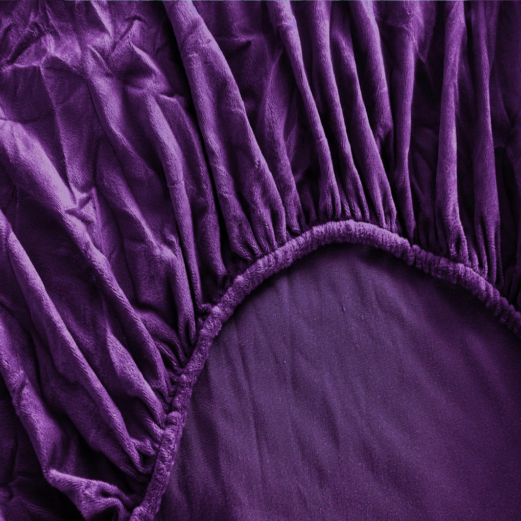 Mikroplüss lepedő SOFT 90x200 cm sötétlila