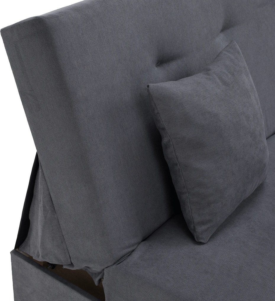 Kihúzható kanapé, szürke, ALADA