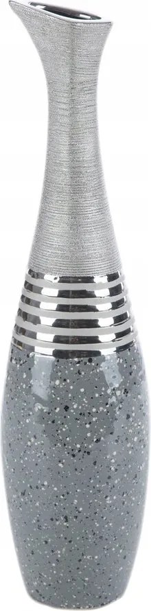 Dekorációs váza Neli 15x15x60 Eurofirany ezüst
