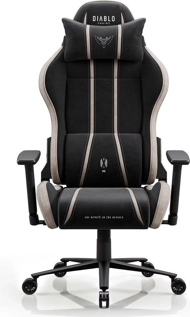 Gamer szék szövet King Size, fekete-bézs: Diablo X-One 2.0 Camel Black