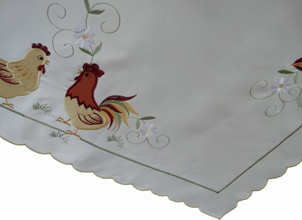 Mg Futófelület Csirke Hímzés ekrü 85x85 lengyel