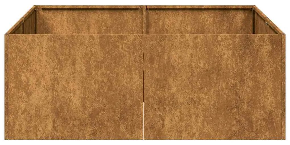 vidaXL ültető rozsdás 80x80x30 cm időjárásálló acélból