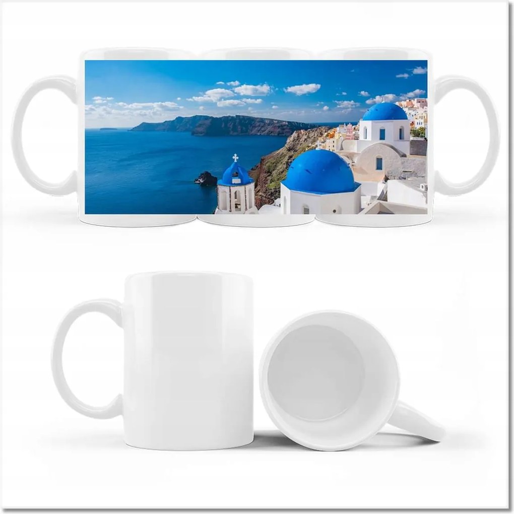 Fotó bögre Santorini