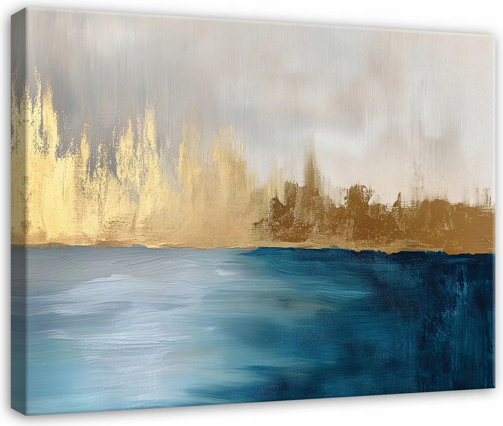 Vászonkép Absztrakt Arany Szürke Loft Nappali Hálószoba 40x30