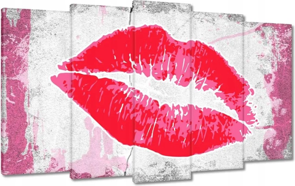 Vászonkép 100x60 Száj, mint málna Ajkak