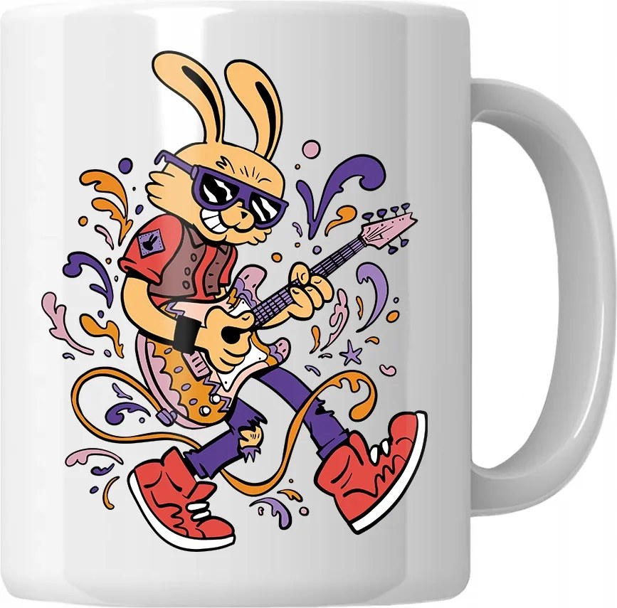 Bögre Nyuszi Gitár Ajándék Húsvétra Nyuszi Karácsony