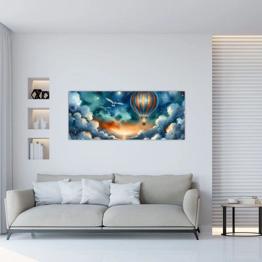 Kép - Repülés az éjjeli ég alatt (120x50 cm)