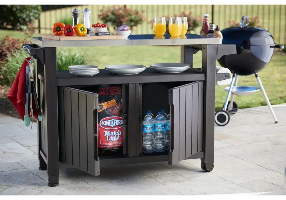 Tárolóasztal grillezéshez 134x52 cm Unity – Keter