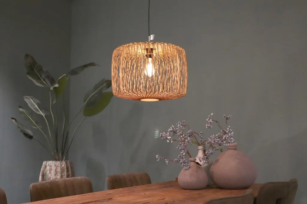 DIJK 55877-017 BAMBOO Többágú Függesztett Lámpa Bézs E27 IP20