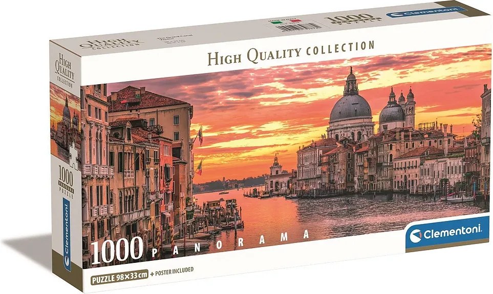 Olaszország Canal Grande 1000 db-os panoráma Compact puzzle Clementoni