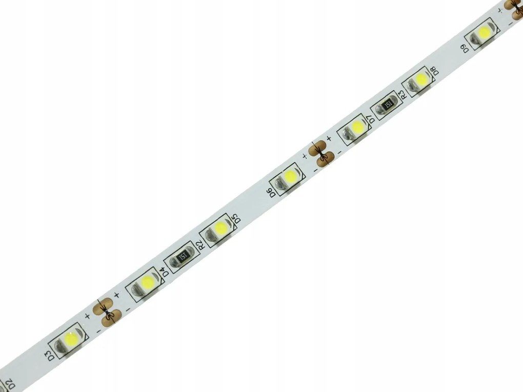 Led Szalag 12V DC Fehér Hideg 6000K 4,8W/m 300 Smd 3528 IP20 5mm Opticon