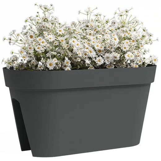 Újrahasznosított műanyag függő láda korlátra 60 cm Capri – Artevasi