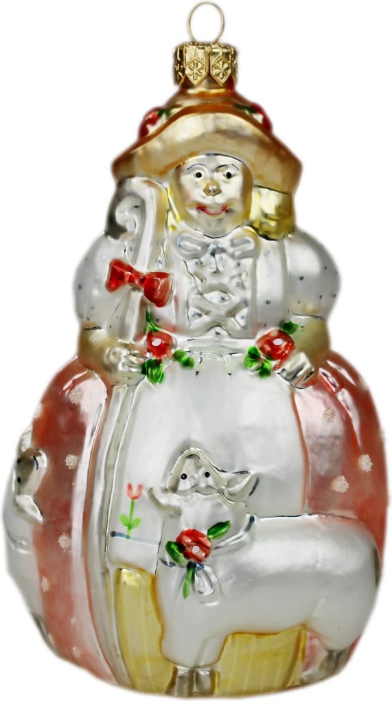 Kézzel díszített üveggömb Pásztorlány