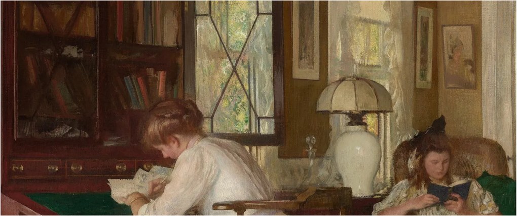 Kép - Edmund Tarbell, Josephine and Mercie, reprodukciók (120x50 cm)