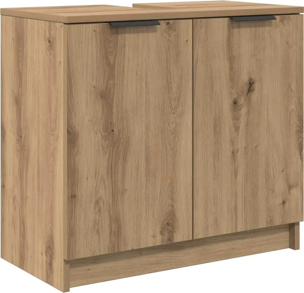 vidaXL Fürdőszoba Székény Artisan tölgy 64,5 x 33,5 x 59 cm Faanyag