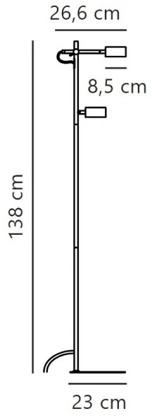 Nordlux - LED Dimmelhető állólámpa CLYDE 2xLED/4W/230V