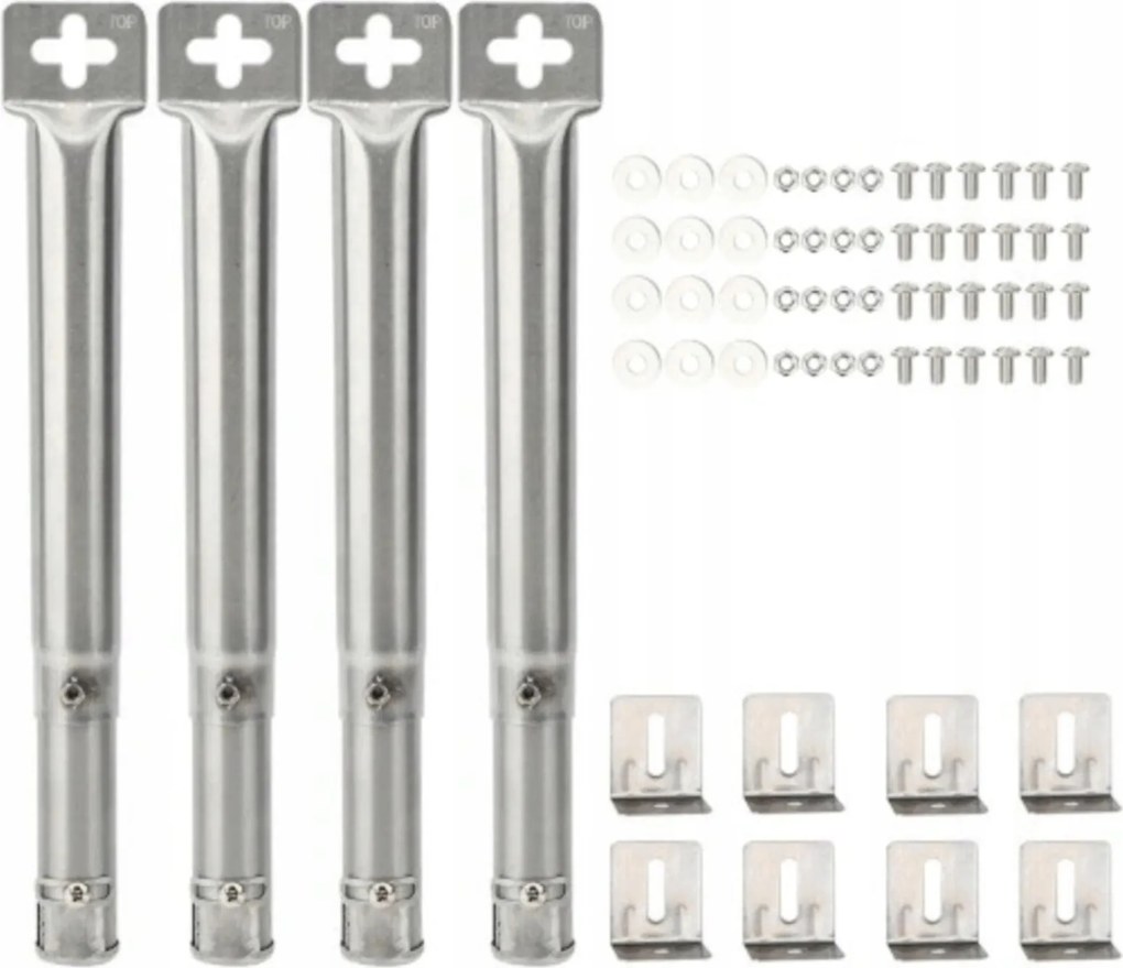 4 Db Állítható Teleszkópos Rozsdamentes Acél Grill Égő