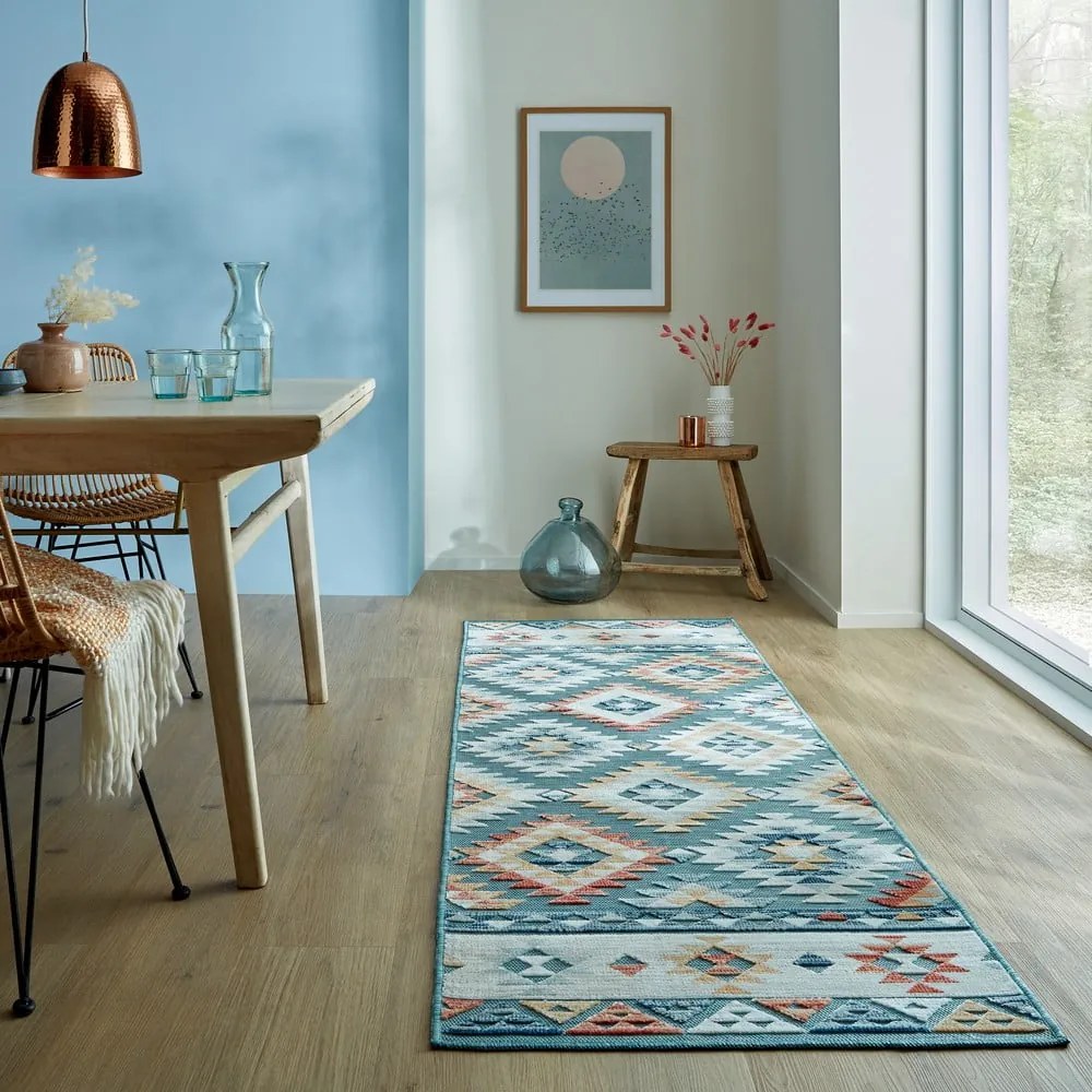 Kék kültéri futószőnyeg 80x230 cm Avery Blue – Flair Rugs