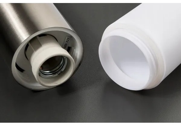 LED fényerőszabályozható kültéri lámpa LIVIA 1xE27/6W/230V 45 cm IP44 ezüstszínű