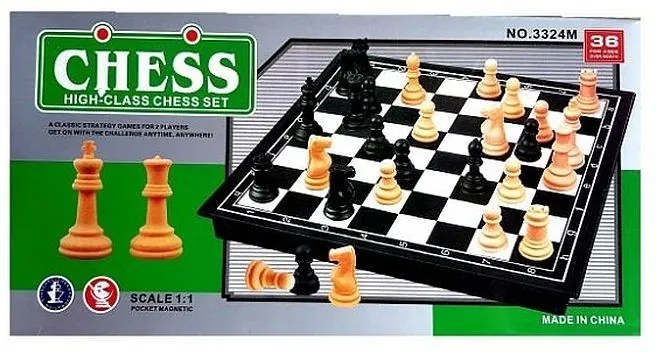 Procart Mágneses sakkjáték, interaktív játék 32 figurával, 32x32 cm-es játéktáblával