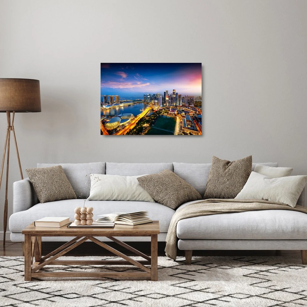 Kép - Szingapúr, Ázsia (üvegen) (70x50 cm)