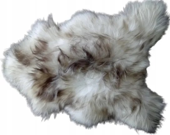 Báránybőr Fehér-Szürke Természetes Hosszú Haj Szőnyeg Szőrme